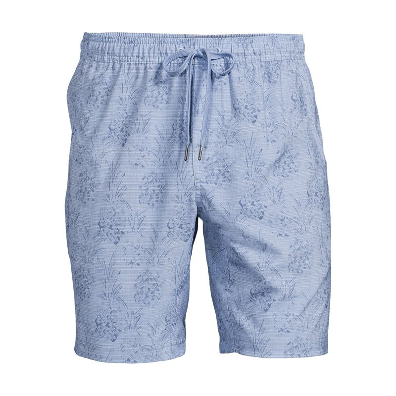 Ben Hogan Grey 8.5" Pineapple Print Modern Fit Stretch Shorts with Drawstring - 2X