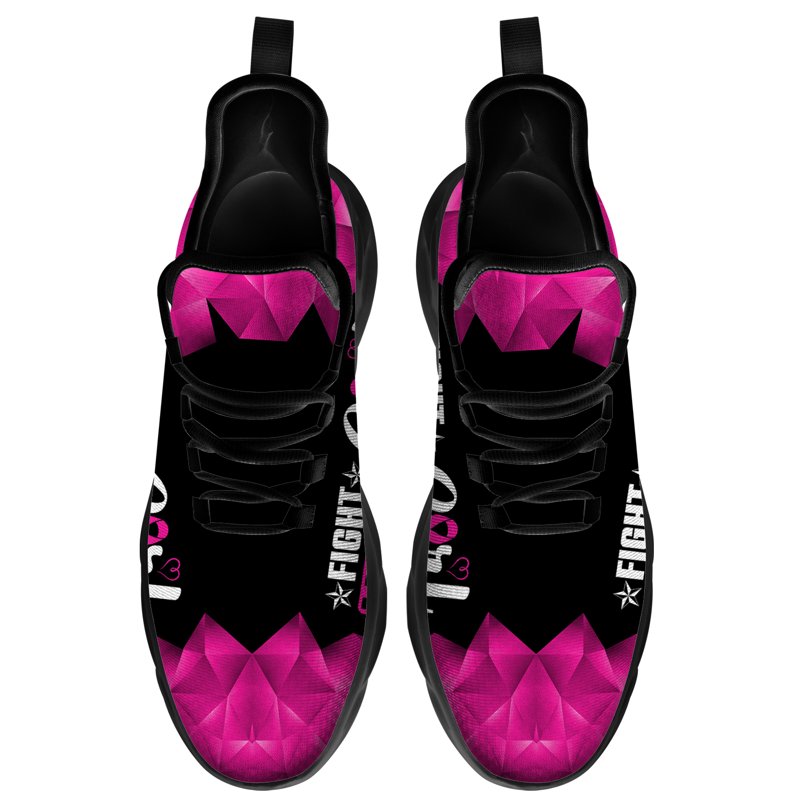 Women's Fashion Sneakers Breast Cancer Awareness Shoes - Lightweight & Breathable