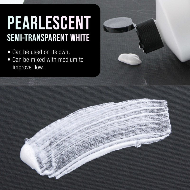 Acrylic Pearlescent Effects Medium - Iridescent Metallic Pouring Medium, 16 oz