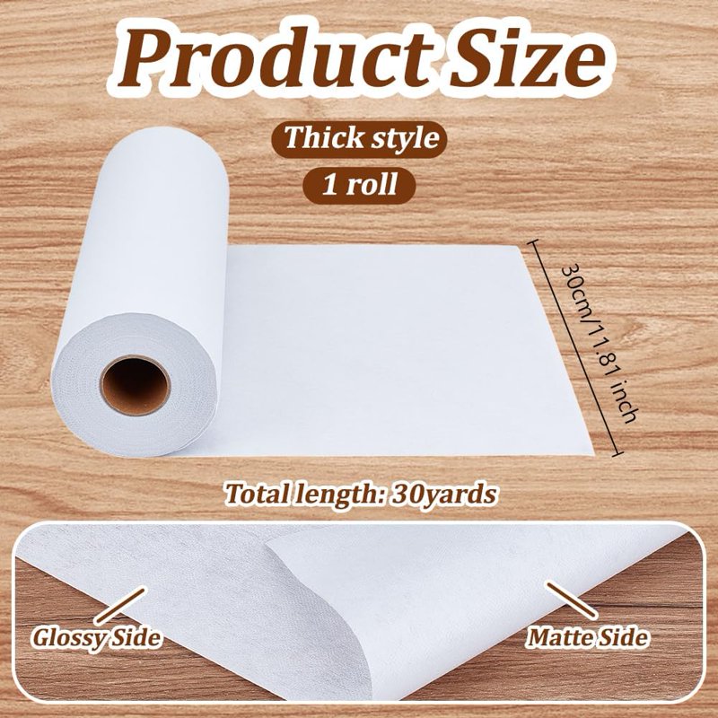 Heavy Weight White Fusible Interfacing 11.81 x 30 Yards Sewing & Craft Supplies