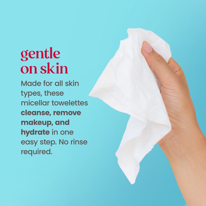 Micellar Coconut and Lotus Makeup Remover Wipes - 3 Pack, 30 Count