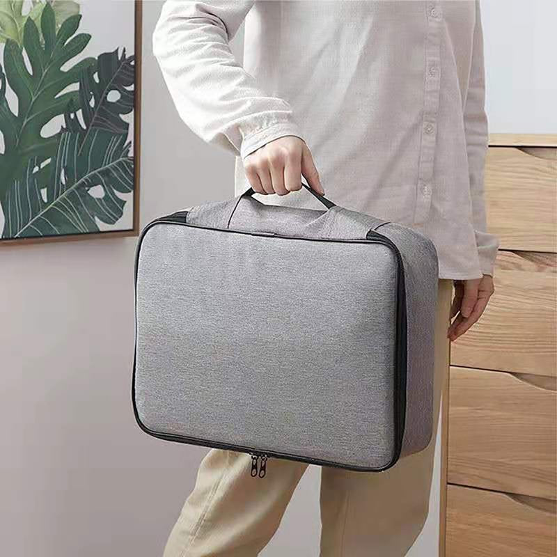 Fireproof Waterproof Document Bag with Lock - Multi-Layer Safety Organizer for Passports, Money, Laptop