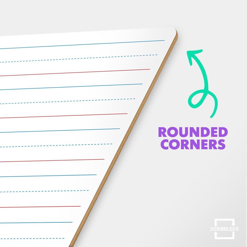 Lined Dry Erase Boards Set of 5 | 9x12 Inch Reusable Whiteboards with Markers & Erasers