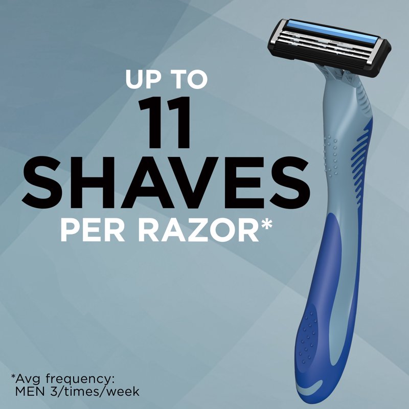 Men's Disposable Razor Set with 3 Blades & Aloe Lubricating Strip - 4 Pack