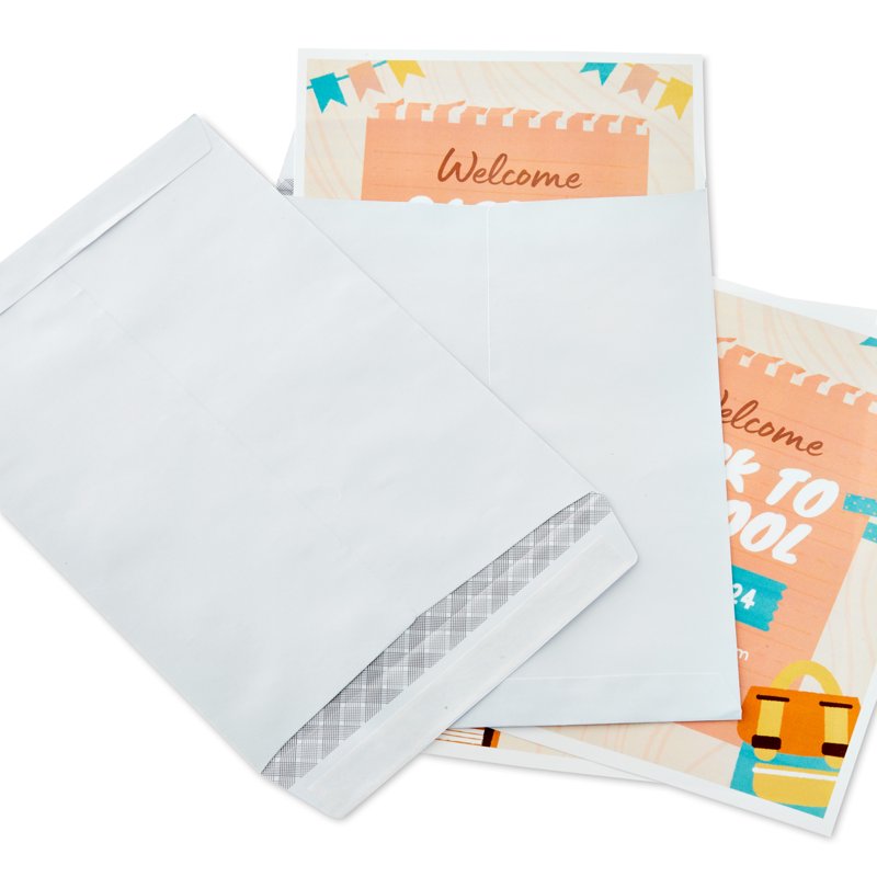 Office Envelopes 9x12 Inch White Peel & Stick Catalog Envelopes, 100 Pack