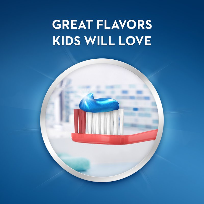 Kids Cavity Protection Toothpaste with Fun Sparkle Flavor – 4.6 oz, Pack of 12