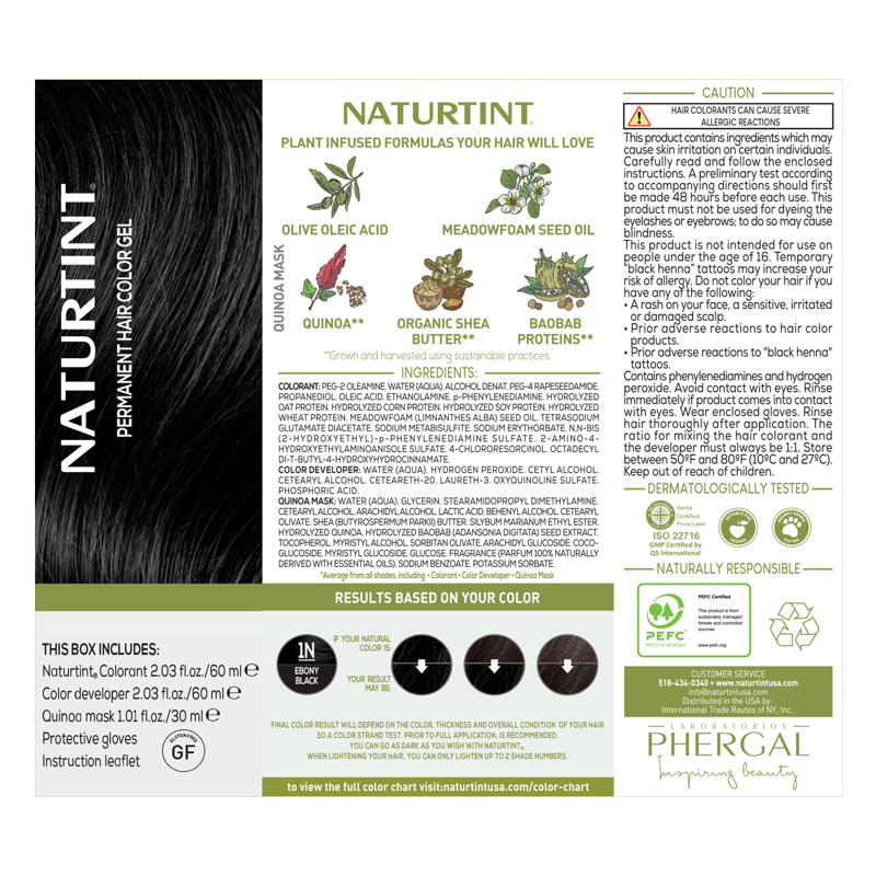 Natural Permanent Hair Color - 6 Pack, Eco-Friendly, Long-Lasting Shades