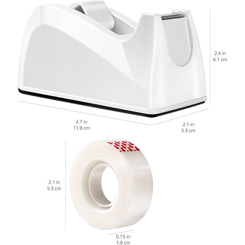 Invisible Tape with Dispenser Set - 16 Rolls, 0.75 Inch x 108 Feet, Clear, Writable, Office & School Use
