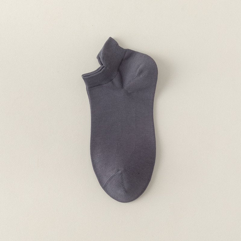 Mens Socks 6 Pairs Mesh Non Slip Footies - Purple, Free Size
