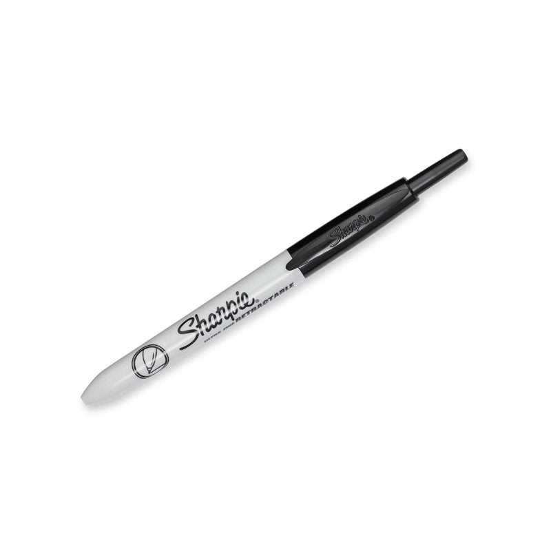 Retractable Permanent Markers - Ultra Fine Point Black, 3 Pack