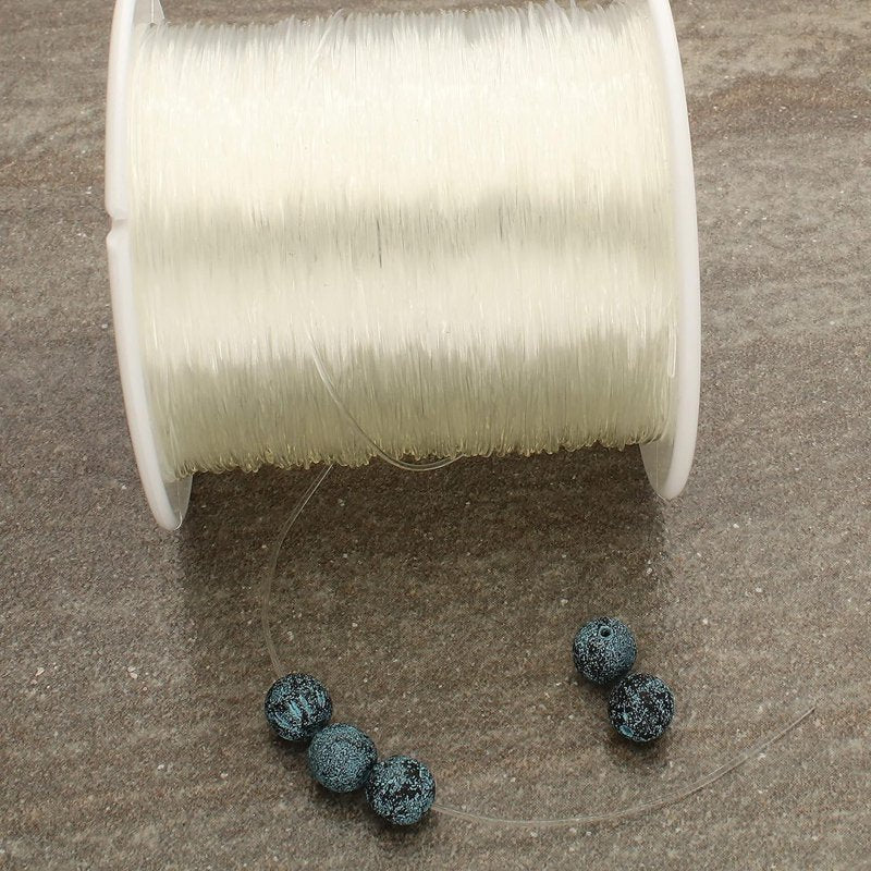 Stretch Magic Elastic Jewelry Cord - Clear 0.7mm, 100m Spool, Strong & Stretchy