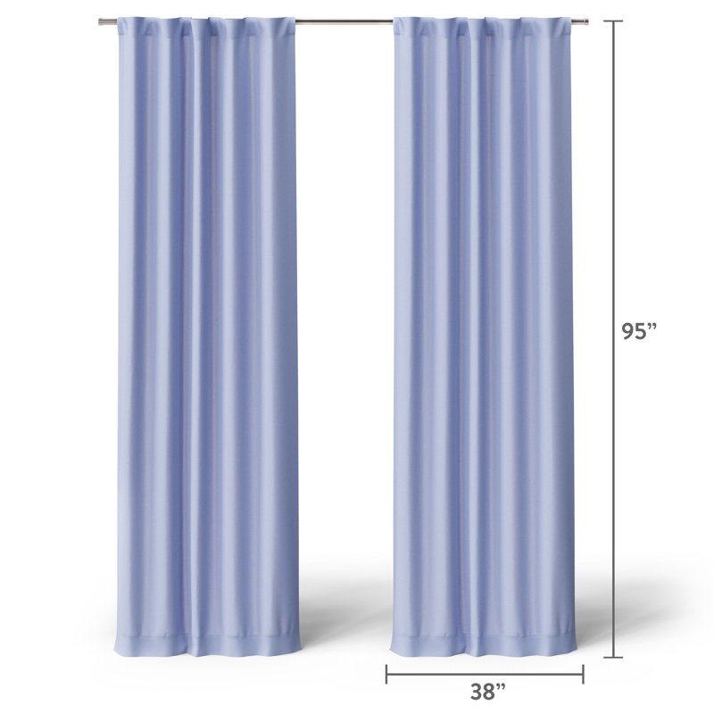 Kids Blackout Curtain Panels Set - Light Purple, Room Darkening, 2 Panels