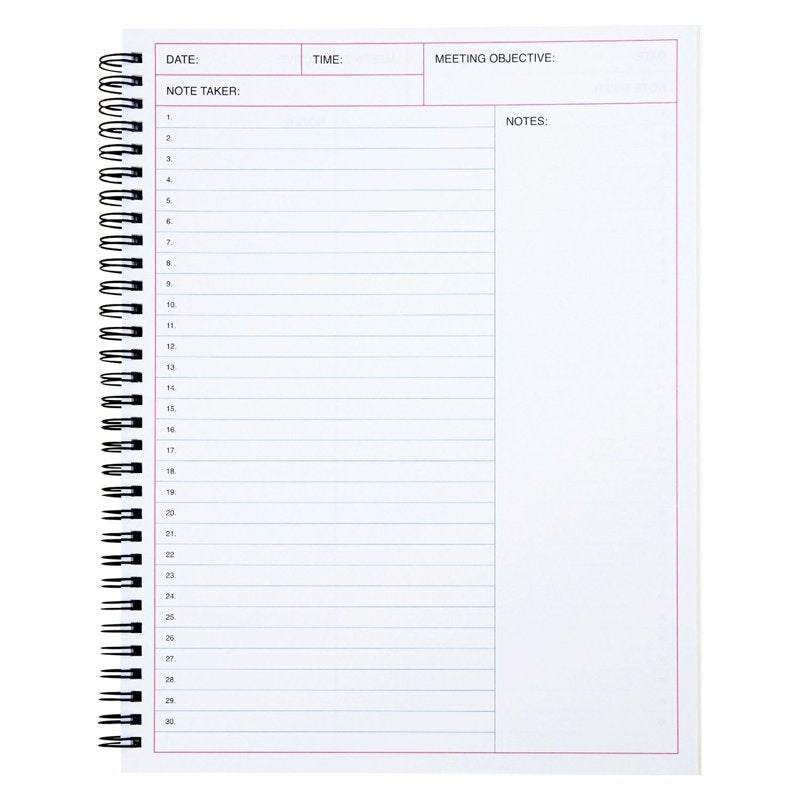 Spiral Notebook for Work - 8.5 x 11 Inches, Pack of 2, White Office Notepads