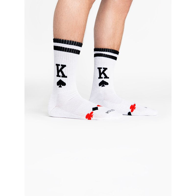 Men's Crew Socks 3-Pack with Vegas Lucky Design - Comfortable & Stylish