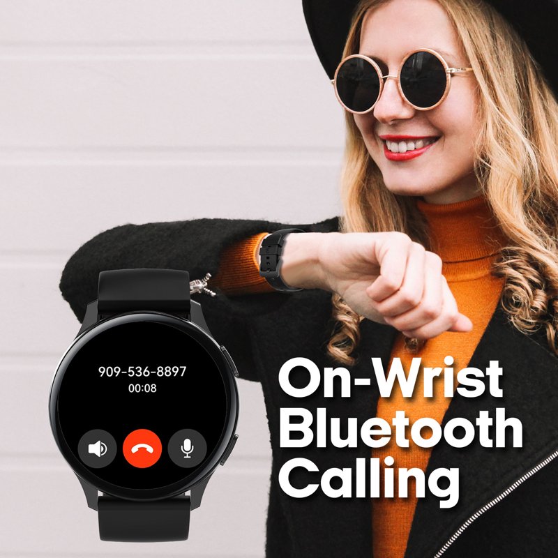 Smartwatch with Call Function, Heart Rate Monitor, 1.43" AMOLED Display, Waterproof, Fitness Tracking