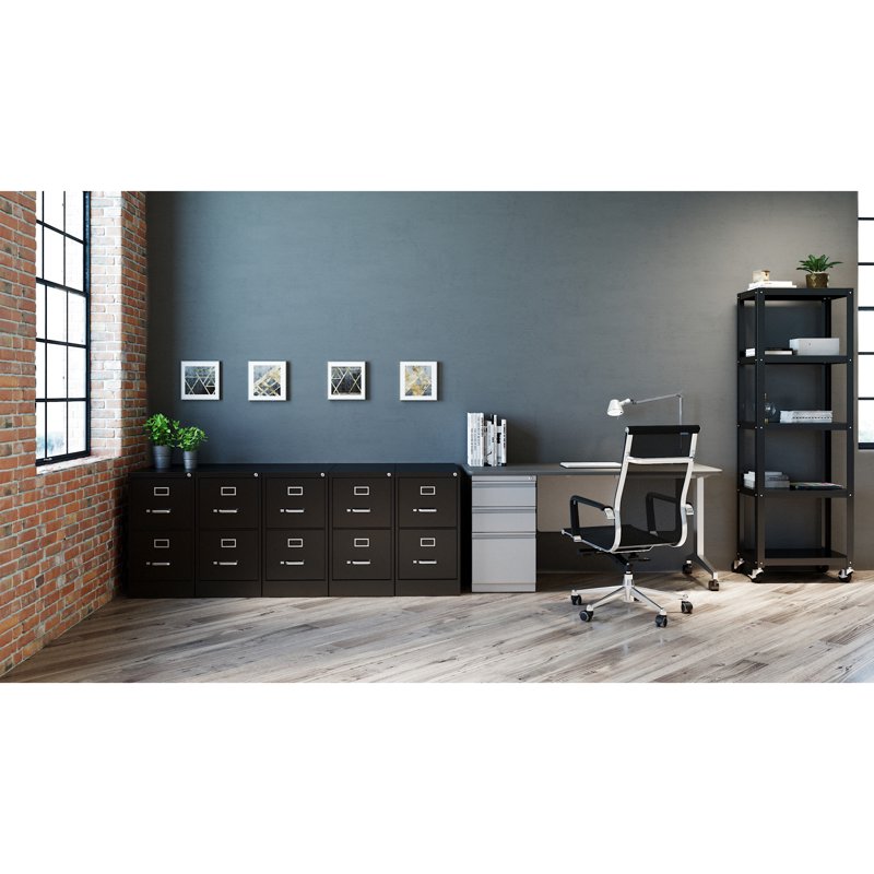 Vertical Letter File Cabinet with Lock - 2 Drawer Steel Storage Solution