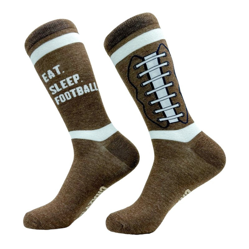 Men's Football Socks 4-Pack - Funny Pigskin & Game Day Designs - Crew Socks