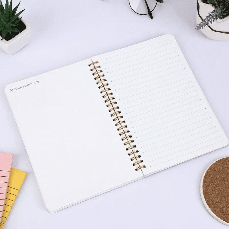 Large Weekly & Monthly Planner 2024-2026 Hardcover Spiral Organizer with Stickers & Pockets
