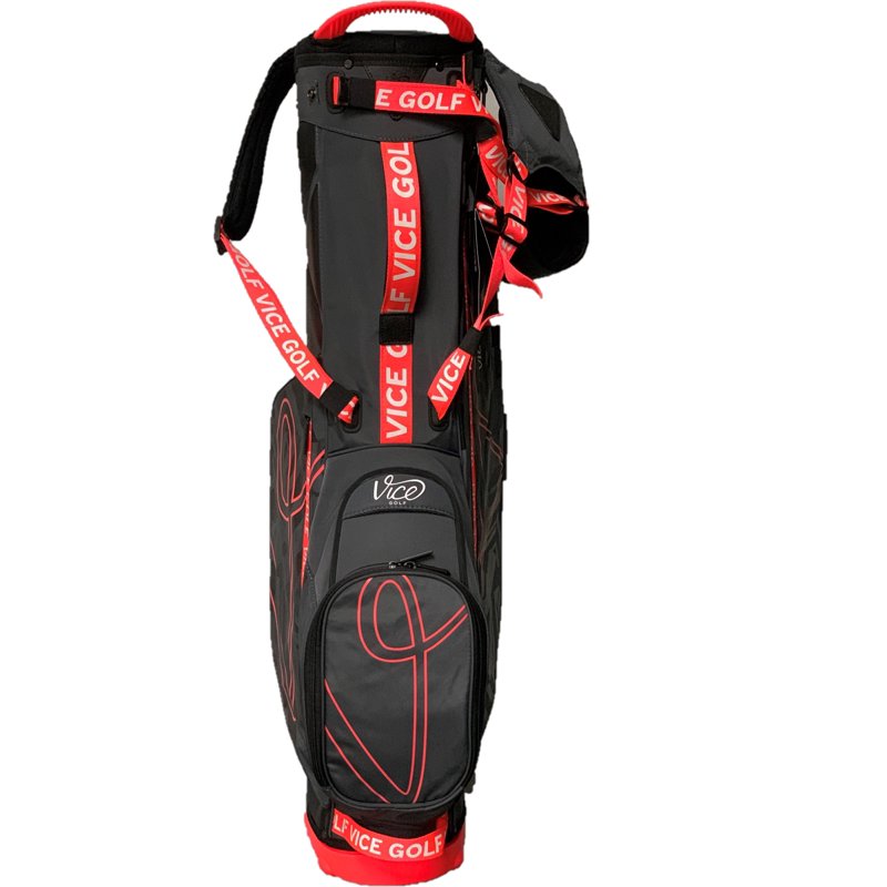 Vice Golf Smart Stand Bag Black/Neon Red