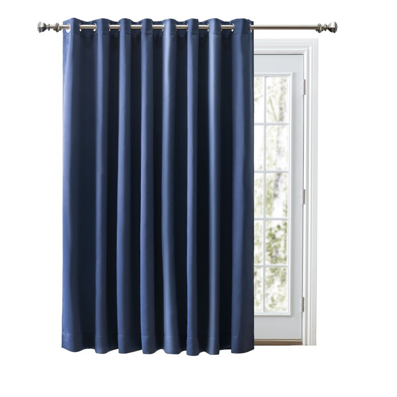 Blackout Patio Curtain Panel - Heavyweight Triple-Weave Thermal Insulation