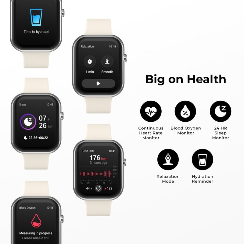 Smartwatch with 1.85” AMOLED Display Bluetooth Calling Fitness Tracking Waterproof