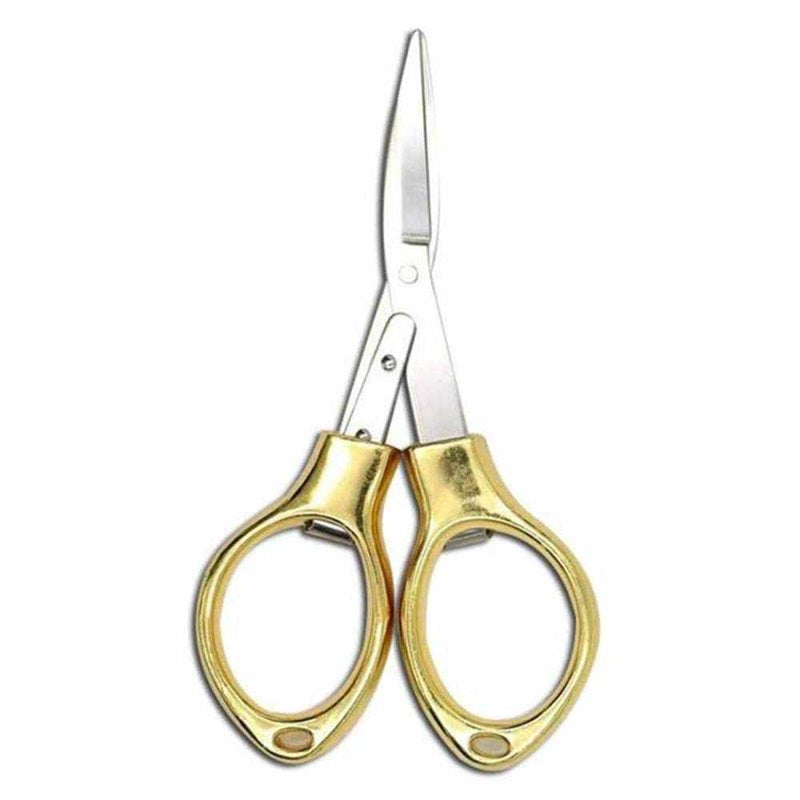 Portable Folding Travel Scissors - Small Stainless Steel Craft & Shredder