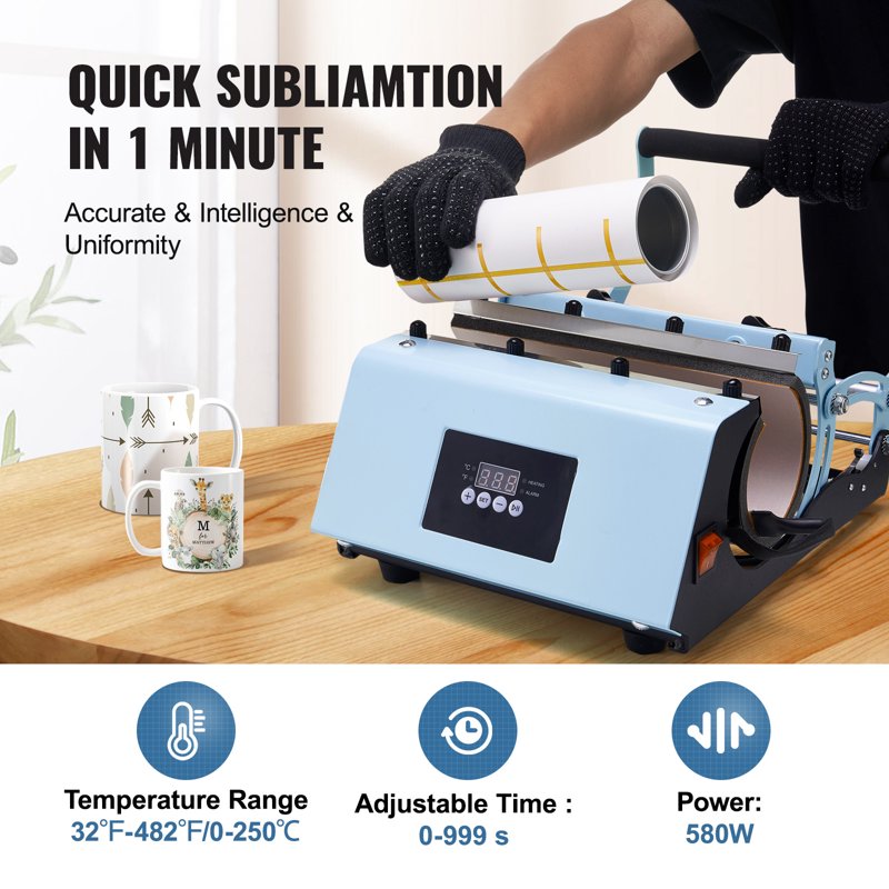 11-30oz Tumbler Heat Press Machine for Sublimation with Accessories