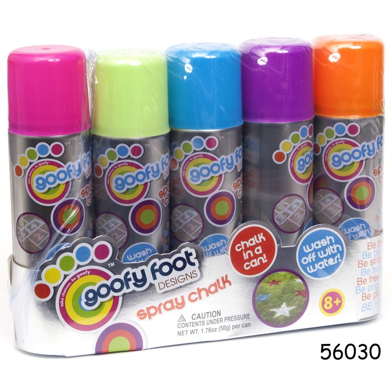 5 Pack Washable Sidewalk Chalk Spray for Outdoor Art - Vibrant Colors
