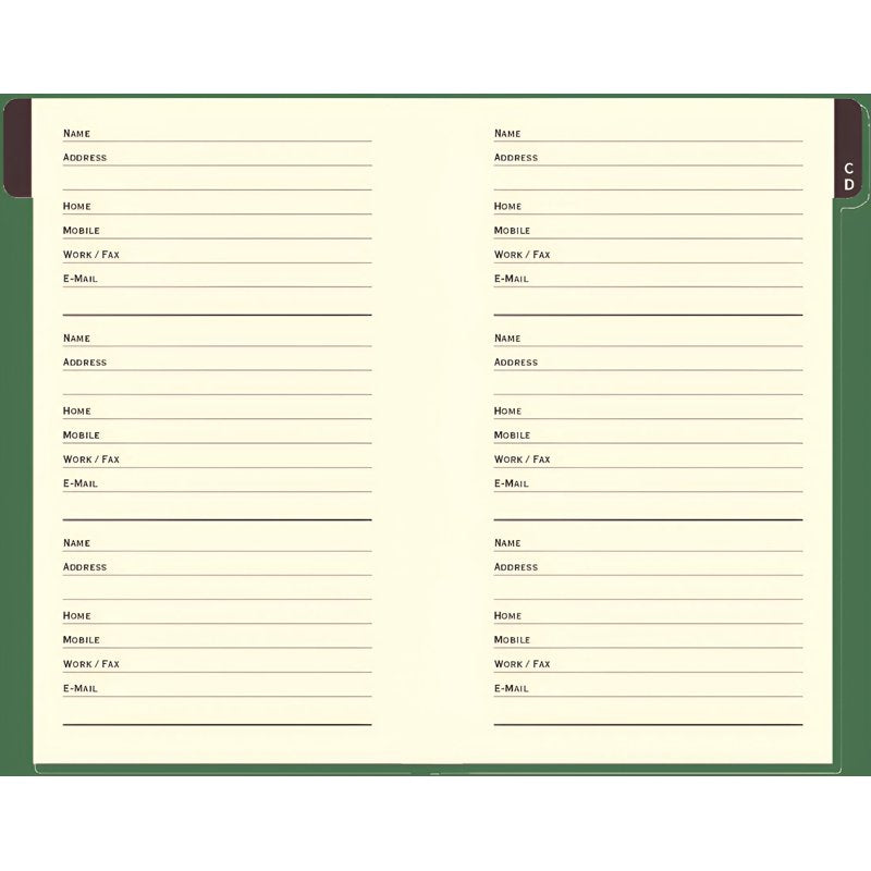 Beige Butterfly Address Book with Gold Foil - 160 Pages, Compact Organizer