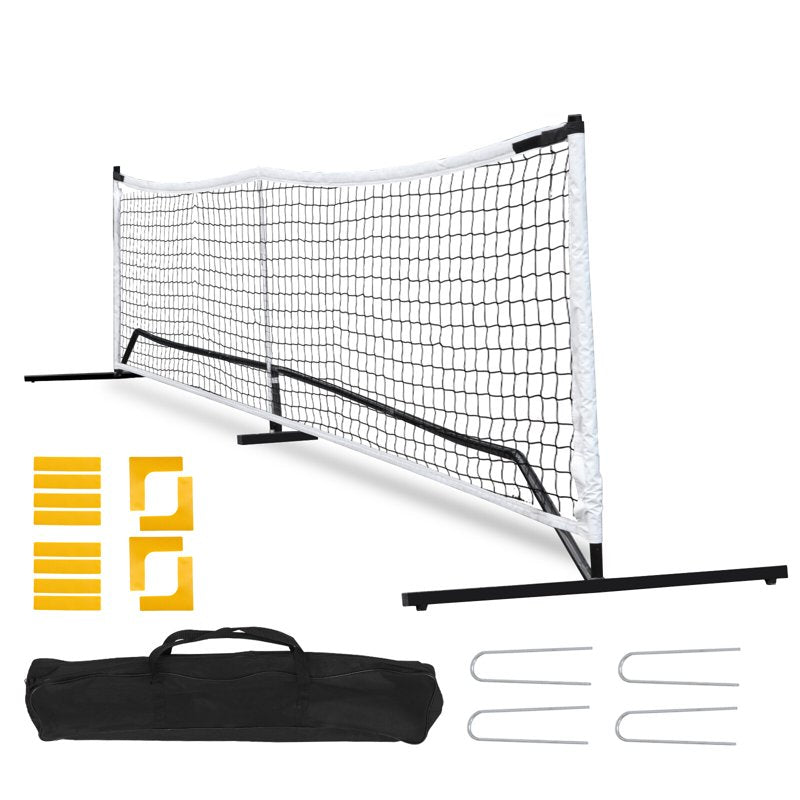 Portable Pickleball Tennis Net Set with Stand and Carry Bag - 22ft