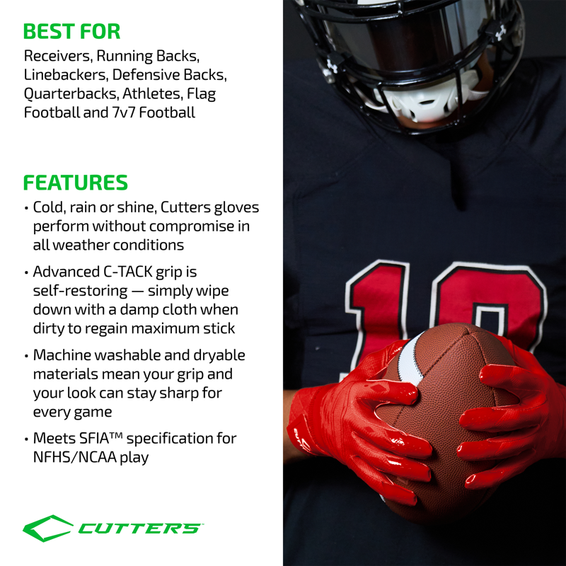 Football Receiver Gloves with Grip and Breathability - Adult L Solid Gold