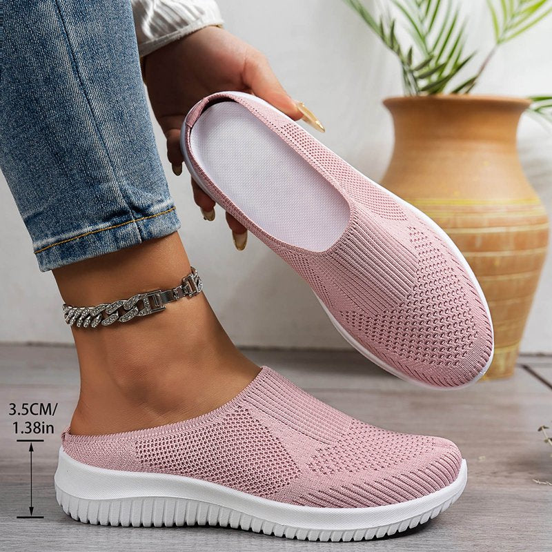 Lightweight Open-Back Slip-On Mules for Women - Breathable and Comfortable