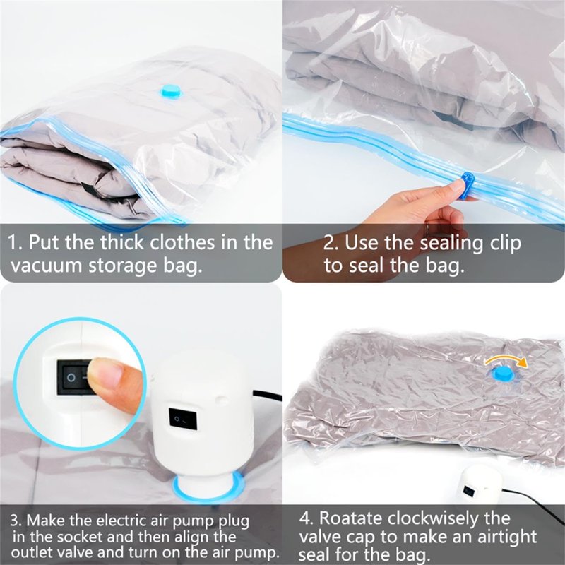 Electric Vacuum Pump for Space Saver Bags 55W Portable Air Compressor