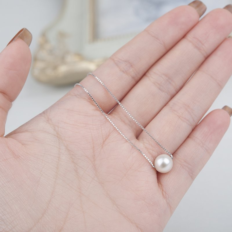 13th Birthday Pearl Necklace for Girls - Card Gift with Natural Pearl & Silver or Gold Chain