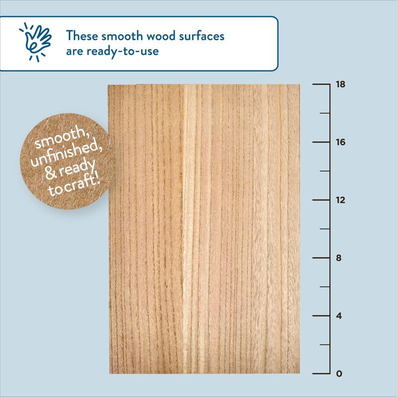 Wood Panel Art Crafting Set - 12x18 Inch MDF Panels, 2-Pack