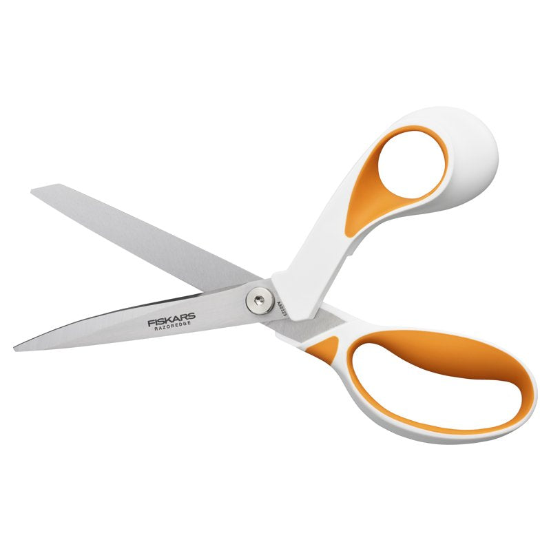 (3 Pack) Fiskars 8" Razoredge SoftGrip Fabric Scissors - Orange Shears
