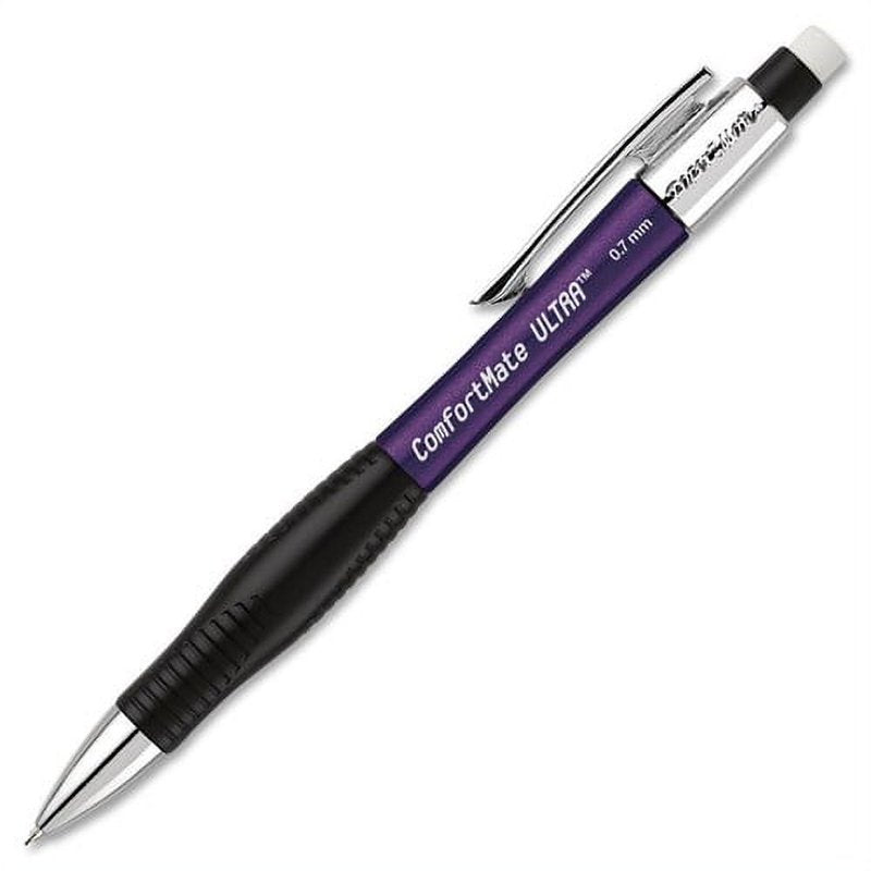 Mechanical Pencils Set 12 Assorted 0.7mm Lead with Erasers - Comfortable Grip