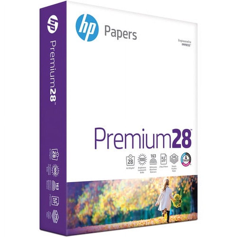 Laser Printer Paper 28 lb Bright White Premium 500 Sheets - HP