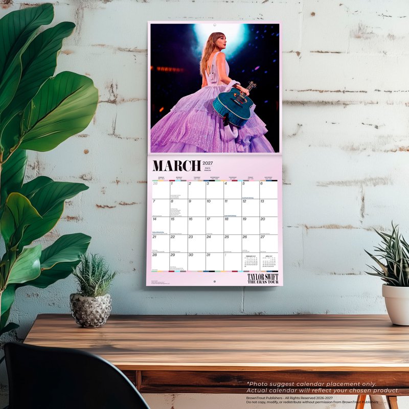 Taylor Swift Official 2027 Wall Calendar 12x24 Inches - Hanging, Plastic-Free