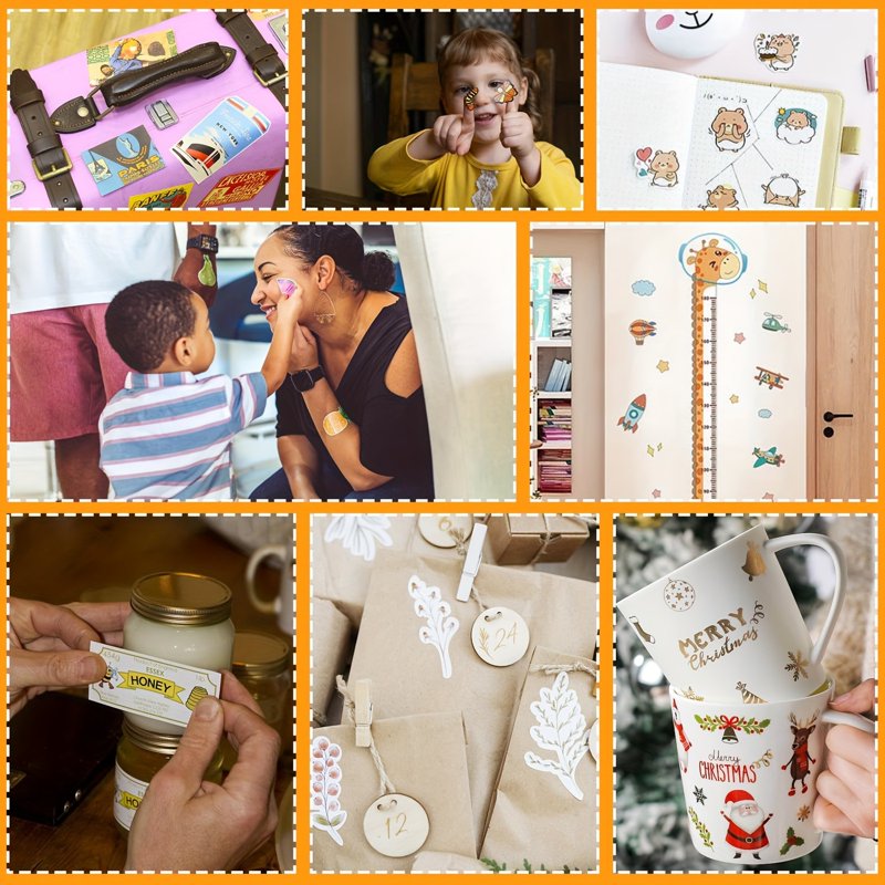 Printable Vinyl Sticker Paper for Inkjet & Laser Printers Waterproof 60 Sheets