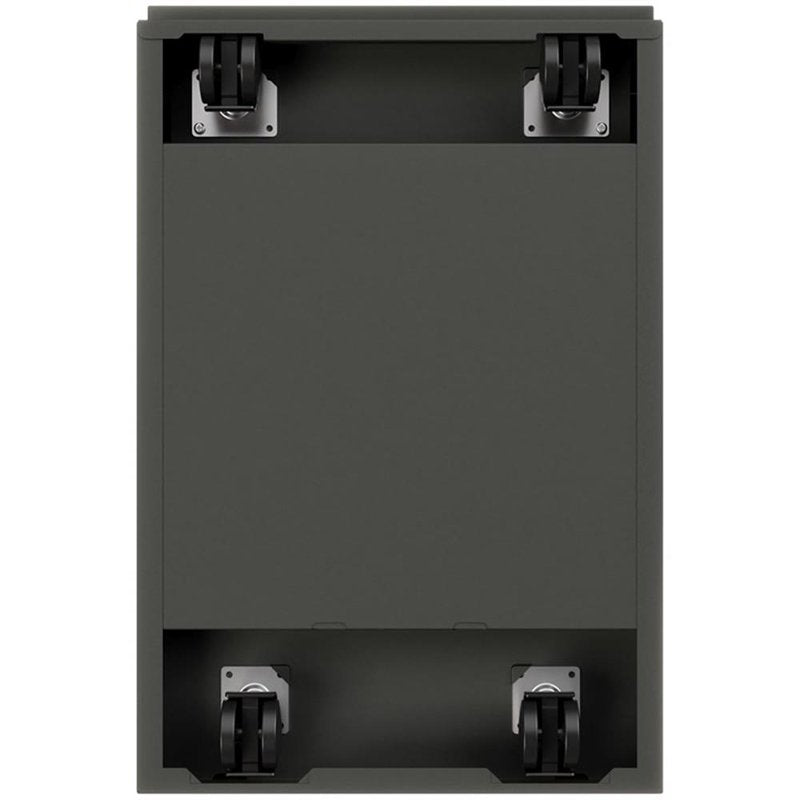 Modern Metal Mobile Pedestal Filing Cabinet with 2 Drawers - Charcoal