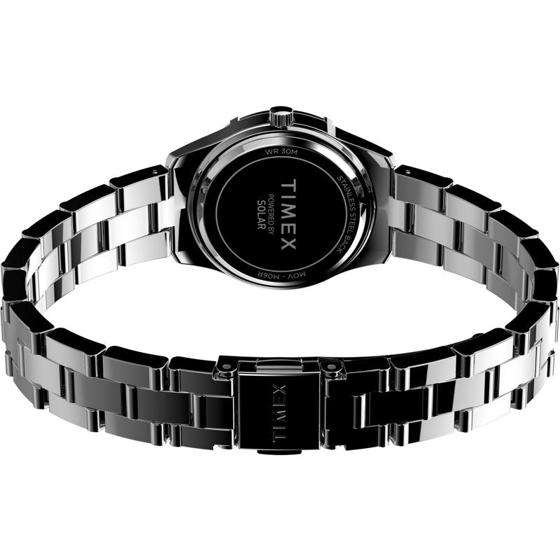 Women's Solar-Powered Dress Watch - Silver-Tone Case & Bracelet, 28mm