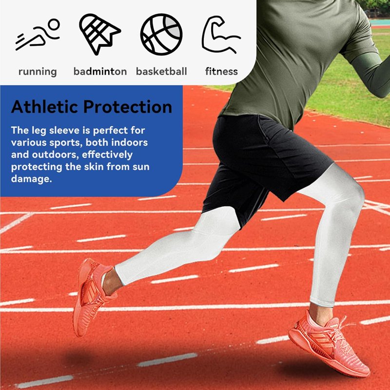 2 Pairs Kids Compression Leg Sleeves for Sports and Running - Breathable, Non-Slip