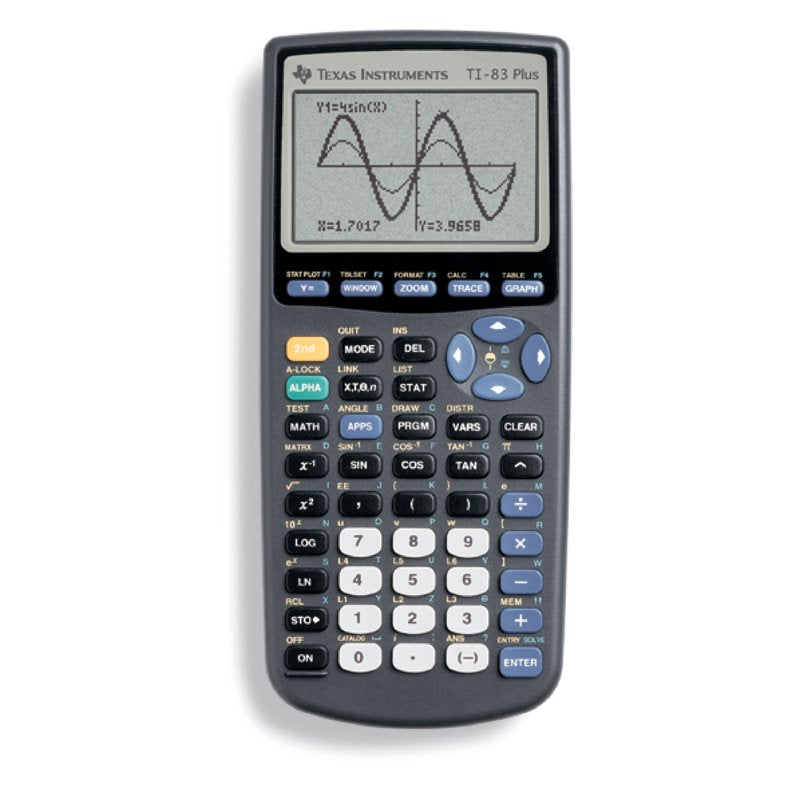 Pre-Owned Texas Instruments TI-83 Plus Graphing Calculator for High School Math & Science