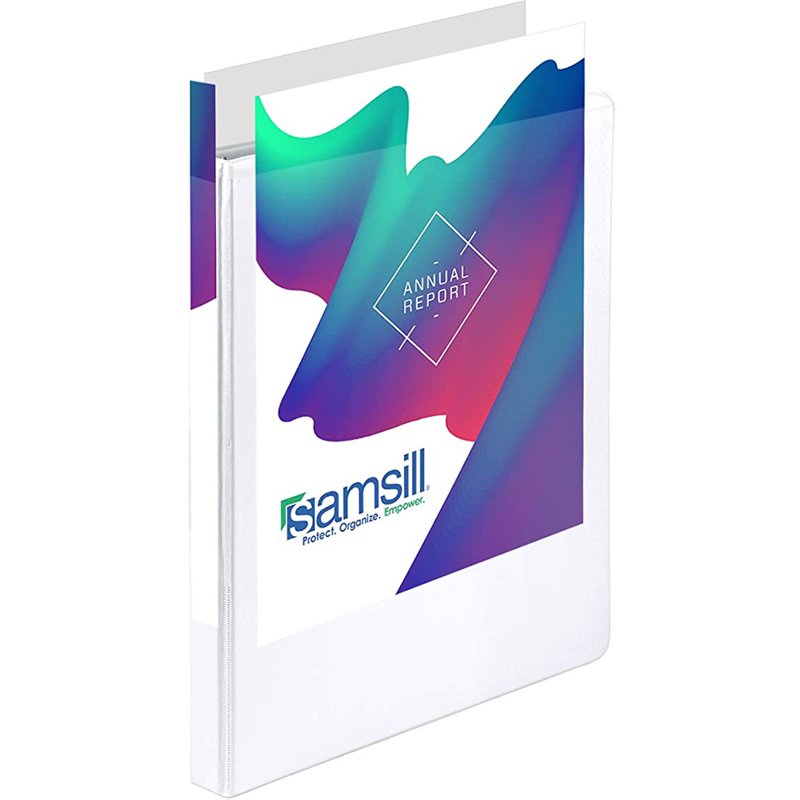 Durable 0.5-Inch White Ring Binders - Pack of 8, Customizable Office & School Organizers