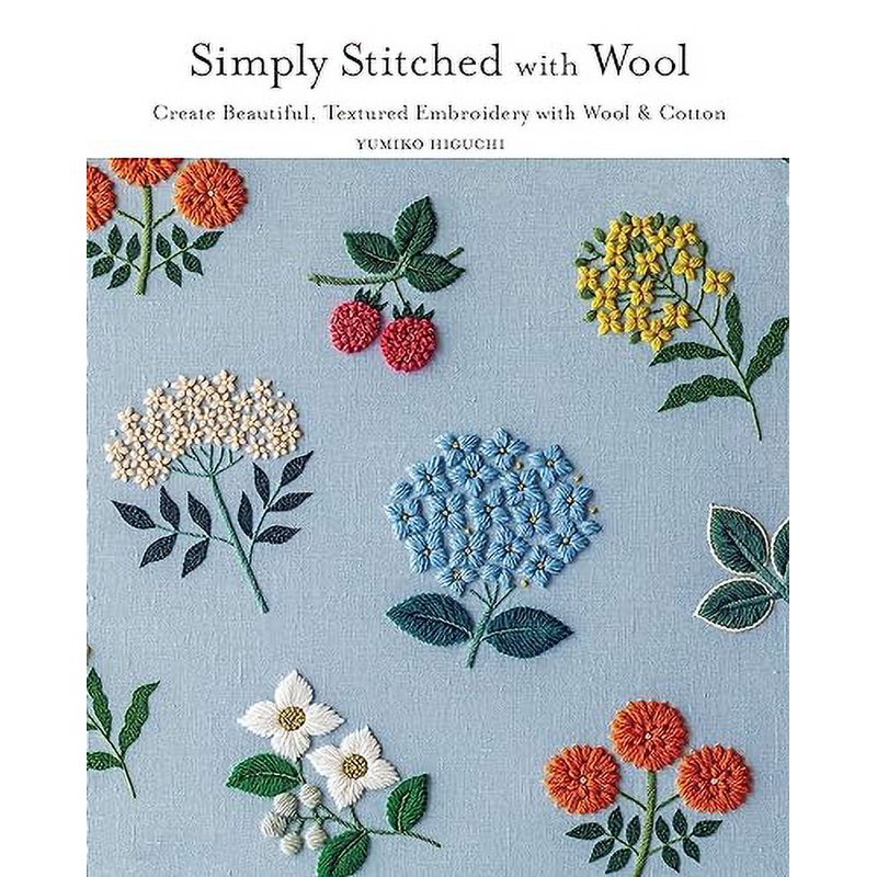 Embroidery Pattern Book - Wool & Cotton Textured Floral Motifs for Hand Sewing