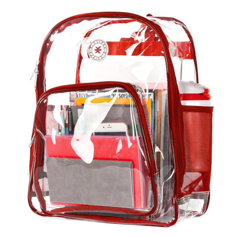 Heavy Duty Clear PVC Backpack Unisex School & Travel Bag 17"