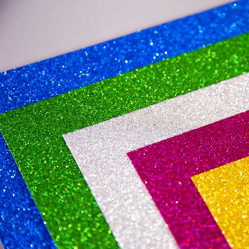 White Poster Board 11x14 Inches with Glitter Frame, Pack of 5 - Creative Display