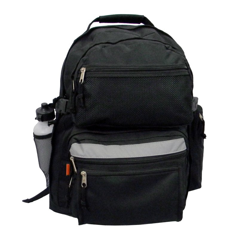 Large Unisex 19-Inch School Backpack with Water Bottle Holder & Pockets