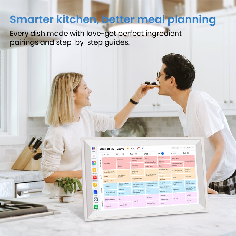 15.6 Inch Touchscreen Digital Wall Calendar & Chore Chart for Family Organization